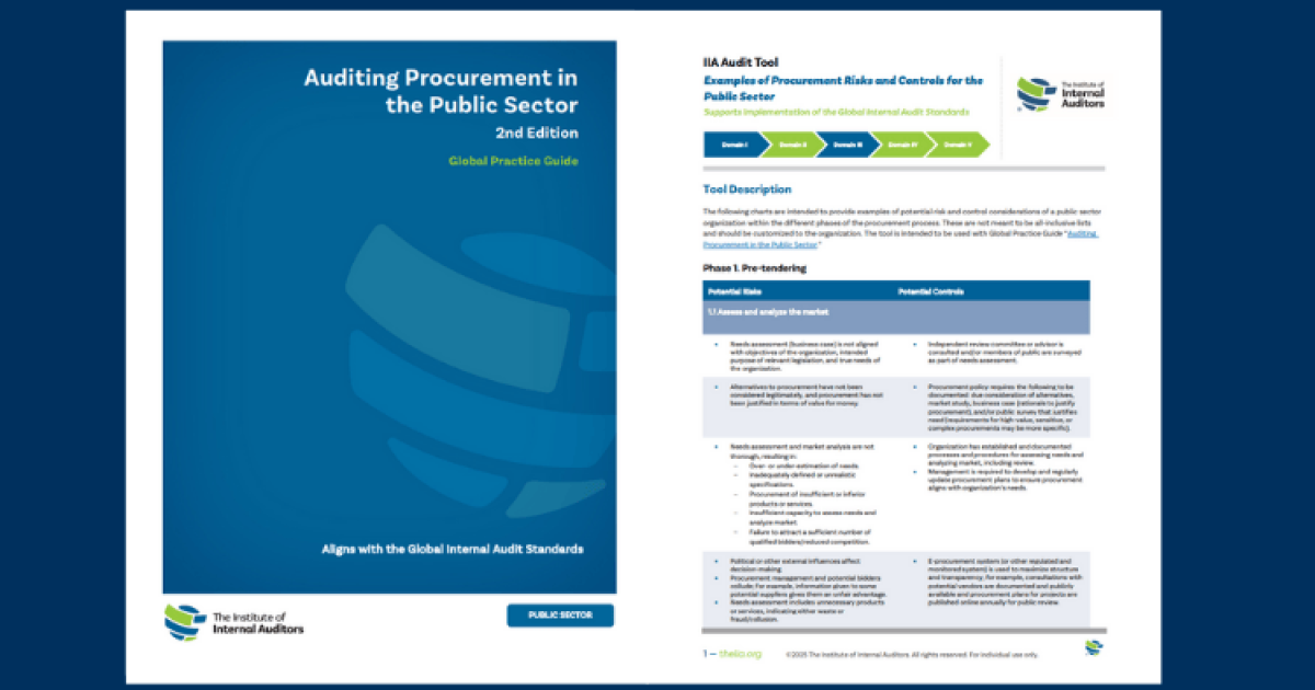 Topical Requirement & Tool Auditing Procurement in the Public Sector ...