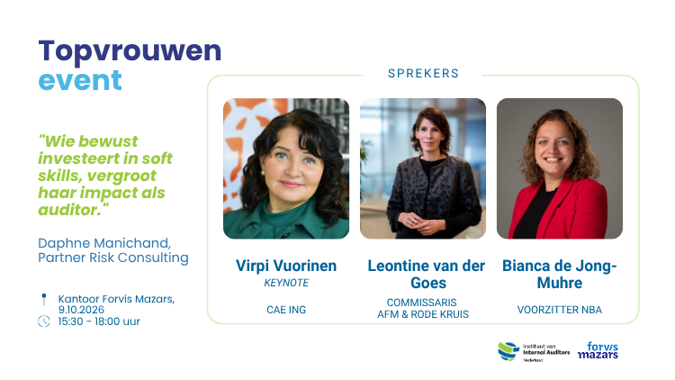 Topvrouwen-event 2026: leiderschap binnen Internal Audit